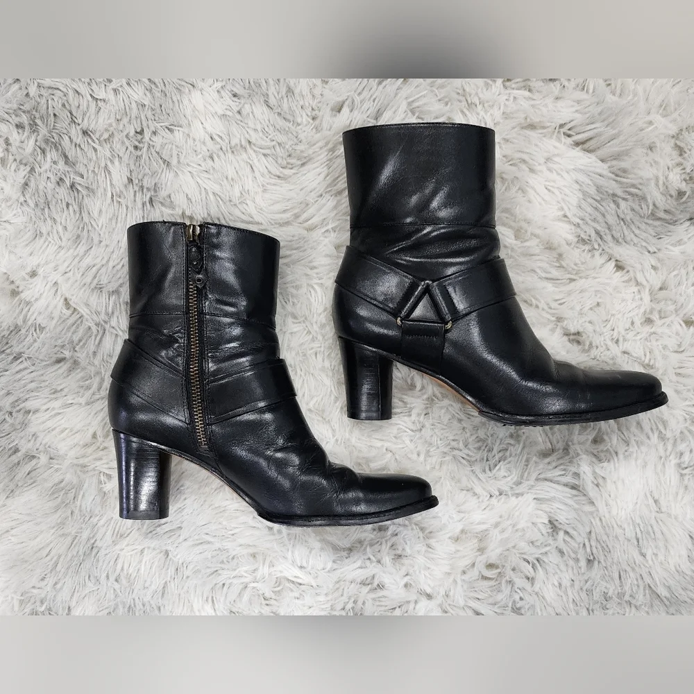 COLE HAAN | Leather Ankle Boots with Nike Air Comfort | Size 6.5 B - Picture 2 of 11